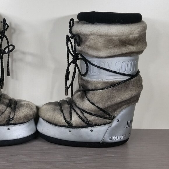 Jimmy Choo Tall Moon Boots, Gray, Womens Size 3.5-6 / 35-38 - Picture 8 of 12